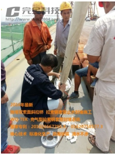 新建單塔雙面斜拉索橋索導(dǎo)管封堵施工4